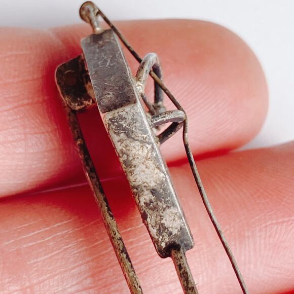 RARE Vintage 1930s Solid Silver Balalaika Brooch USSR Russian Folk Figural Pin - Picture 8 of 14